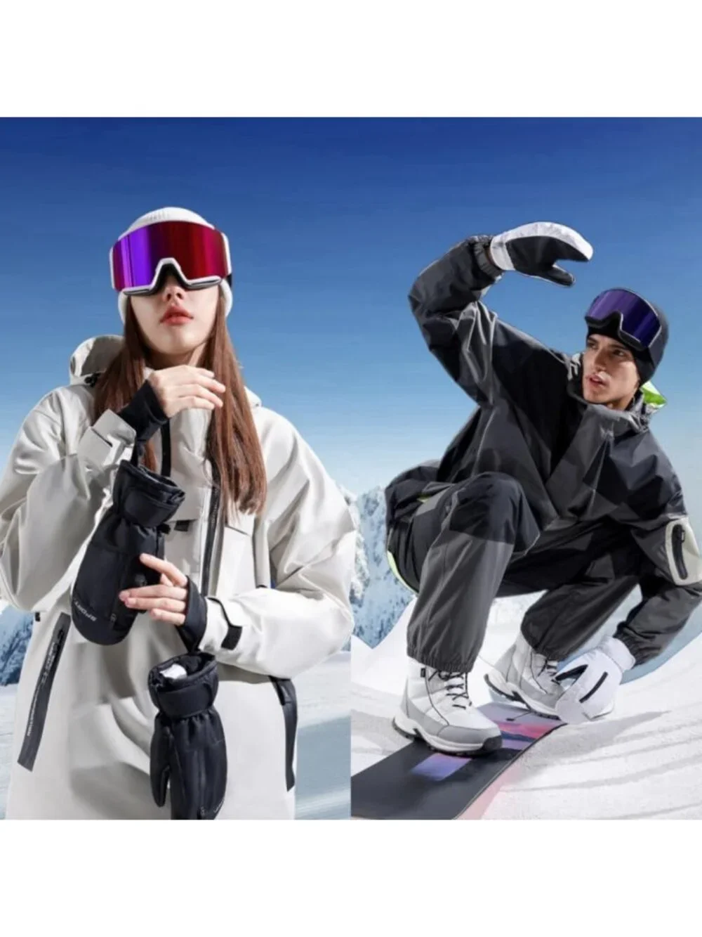 Waterproof Ski Mittens & Gloves for Women, Men & Youth - Winter Cold Weather